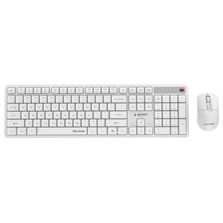 Gembird KEYBOARD +MOUSE WRL ENG/WHITE KBS-WMS-01-W GEMBIRD
