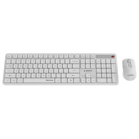 Gembird KEYBOARD +MOUSE WRL ENG/WHITE KBS-WMS-01-W GEMBIRD