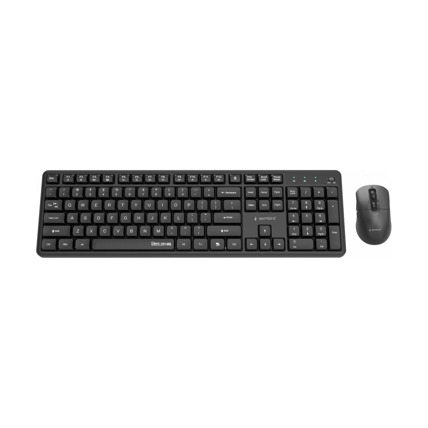 Gembird KEYBOARD +MOUSE WRL ENG/BLACK KBS-WMS-01 GEMBIRD