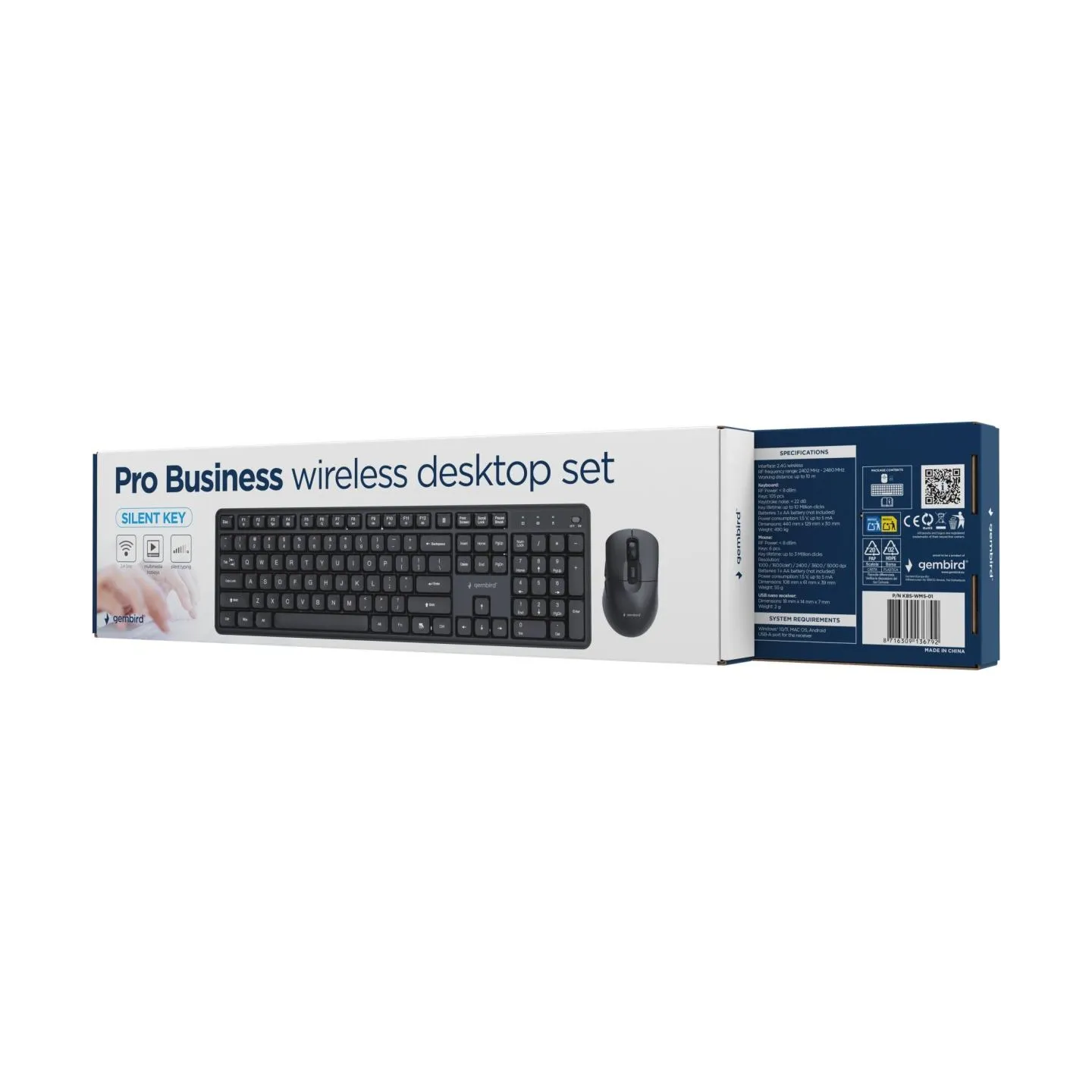 Gembird Silent key Pro Business wireless