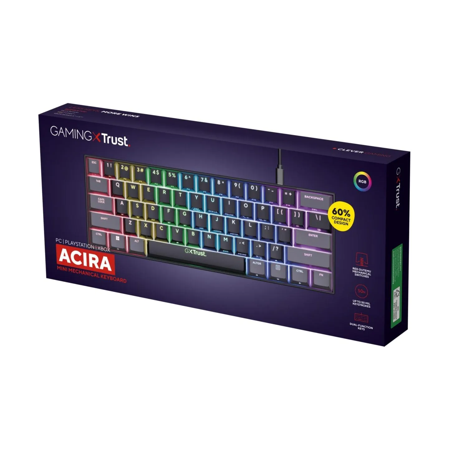Trust KEYBOARD USB GAMING GXT867/ACIRA MINI 24882 TRUST