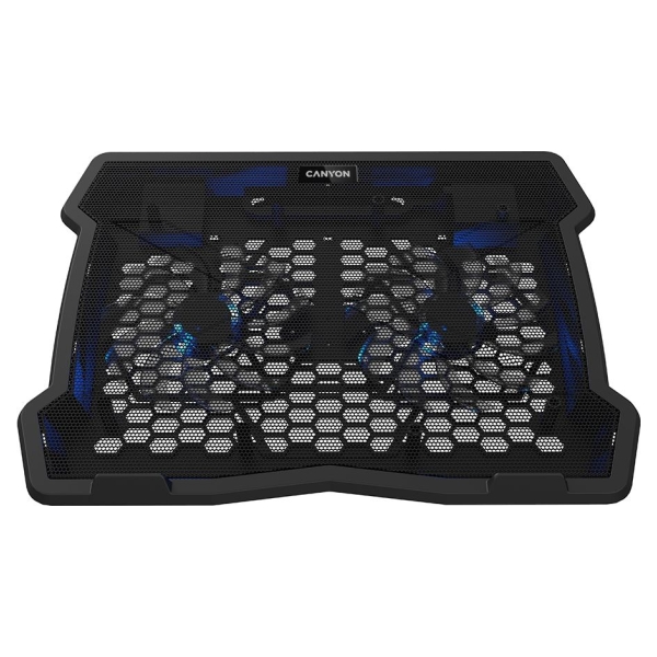 Canyon NS03, Cooling stand dual-fan with 2x2.0 USB hub, support up to 10”-15.6” laptop, ABS plastic and iron, Fans dimension:125
