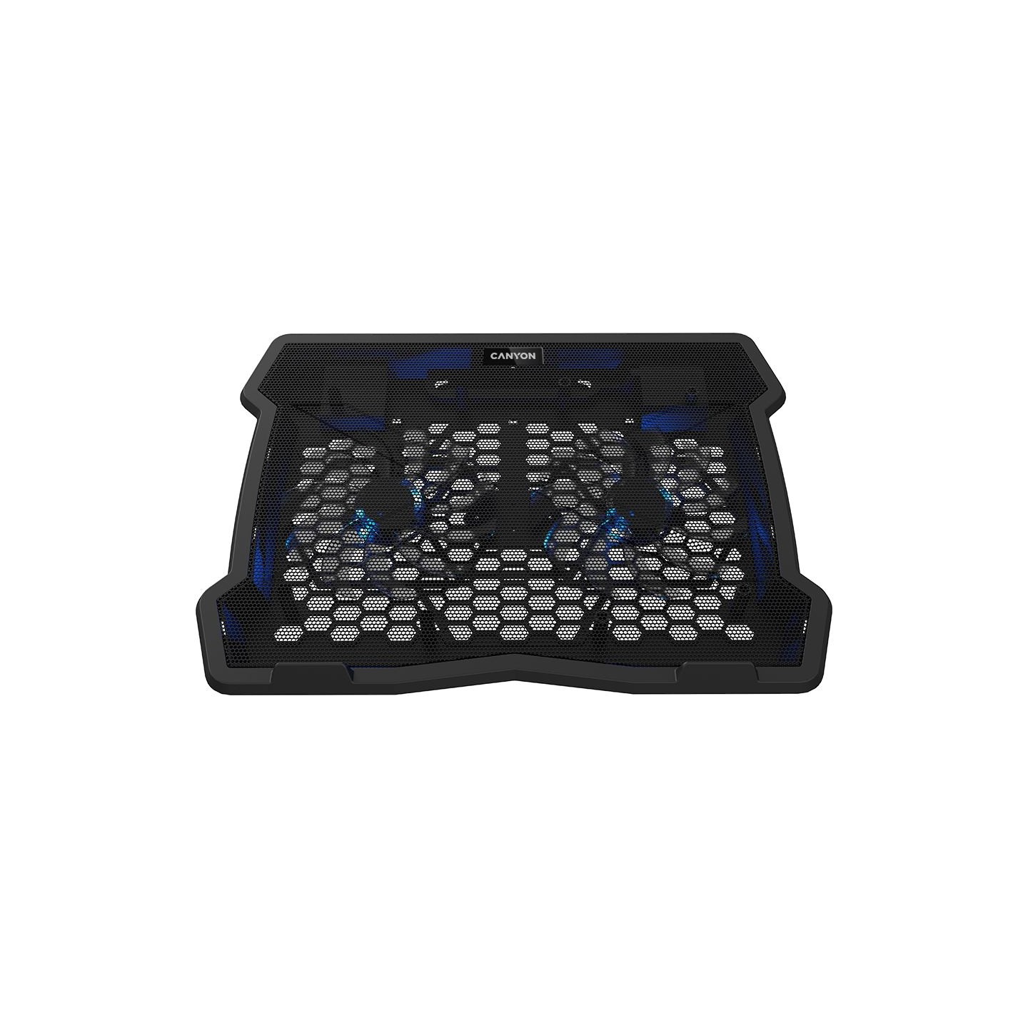Canyon NS03, Cooling stand dual-fan with 2x2.0 USB hub, support up to 10”-15.6” laptop, ABS plastic and iron, Fans dimension:125