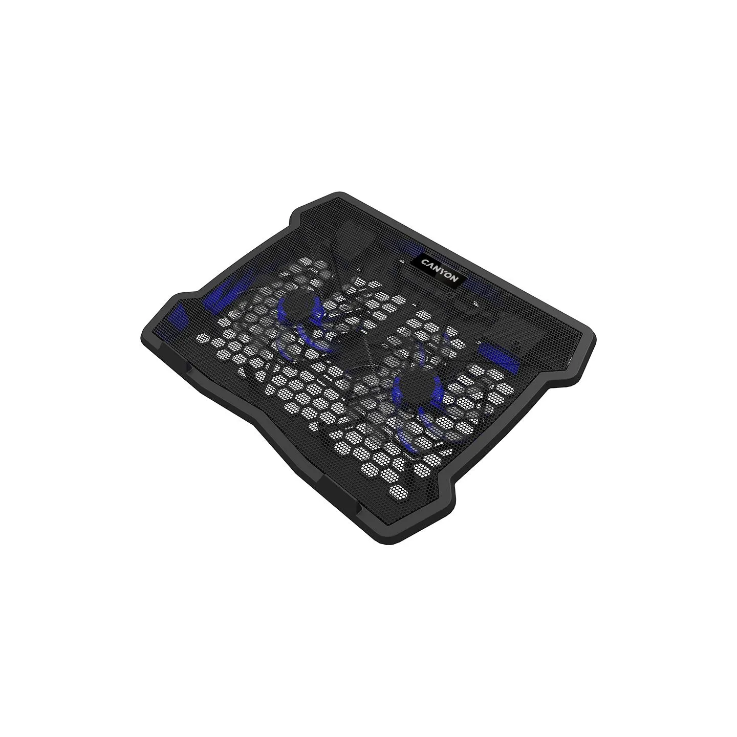 Canyon NS03, Cooling stand dual-fan with 2x2.0 USB hub, support up to 10”-15.6” laptop, ABS plastic and iron, Fans dimension:125