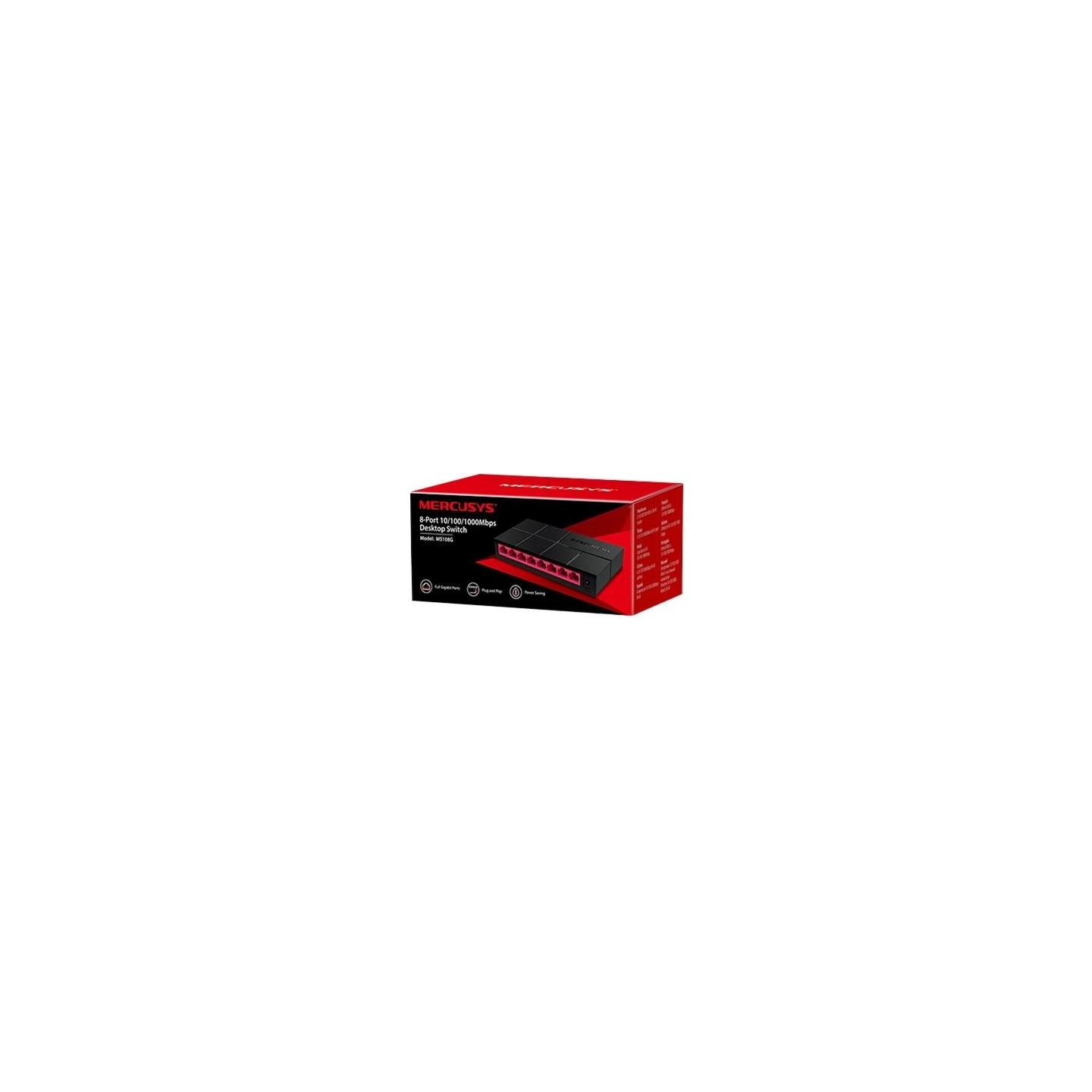 Mercusys | Switch | MS108G | Unmanaged | Desktop | Power supply type External